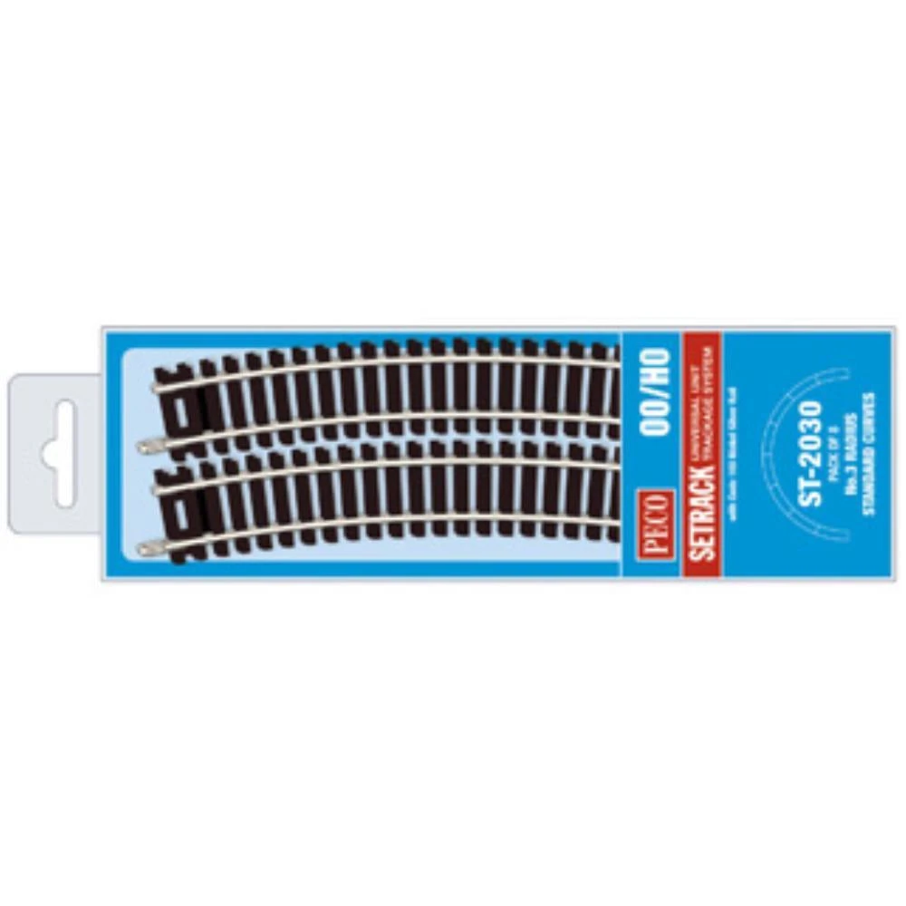 PECO OO/HO Setrack Standard Curve, 3rd Radius ST230 X 8 Code 100 3 PECO OO/HO Setrack Standard Curve, 3rd Radius ST230 X 8 Code 100