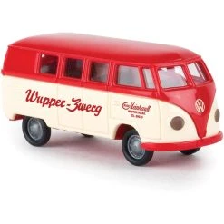 BREKINA AUTOMODELLE HO VW Kombi T1a Van Red/White