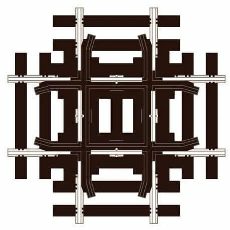 PECO OO/HO Streamline Crossing 90 Degrees Code 83 3 PECO OO/HO Streamline Crossing 90 Degrees Code 83