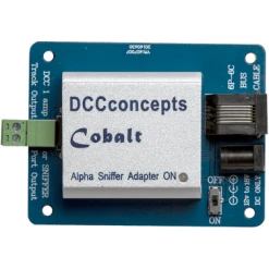 DCC CONCEPTS Cobalt Alpha DCC Power Bus Driver And Sniffer Adapter -Walthers shop Sniffer plan view 600x401 1