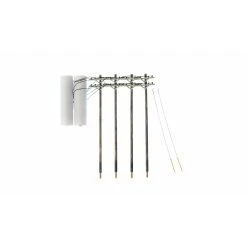 WOODLAND SCENICS Pre-Wired Poles - Double Crossbar - HO Sca