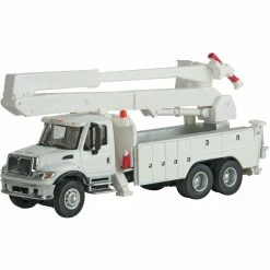 SCENEMASTER HO International 7600 Utility Truck W/Bucket Lift - White