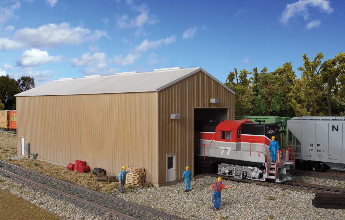 Walthers shop 1 Walthers shop -Walthers shop modern single track engine house 933 2985 big