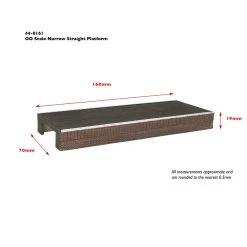 SCENECRAFT OO Narrow Straight Platforms (x2) -Walthers shop narrow 20straight 20platforms 20dims 19863 extra large