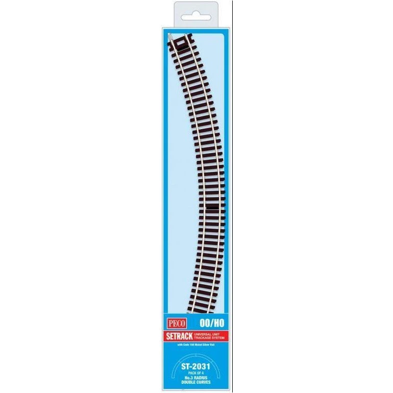 PECO OO/HO Setrack Double Curve, 3rd Radius ST230 X 4 Code 100 3 PECO OO/HO Setrack Double Curve, 3rd Radius ST230 X 4 Code 100
